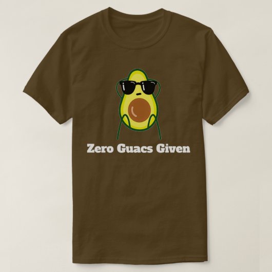 Funny Avocado geeft gulden geen geld. T-shirt (Design voorkant)