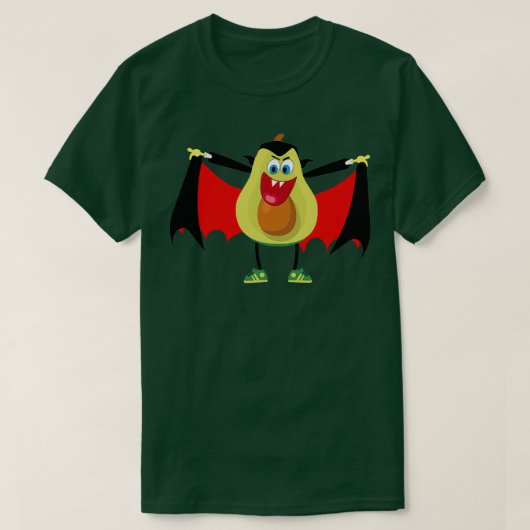Funny Avocado Halloween sticker T-shirt (Design voorkant)