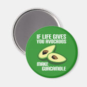 Funny Avocado Life Advice Magneet (Voorkant / Achterkant)