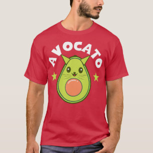 Funny Avocado Lover Avocato Guacamole Cat Lover T-shirt