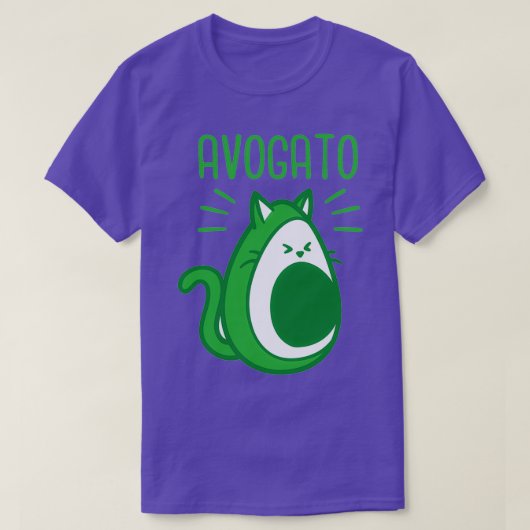 Funny Avocado Lover Cat Classic TShirt (Design voorkant)