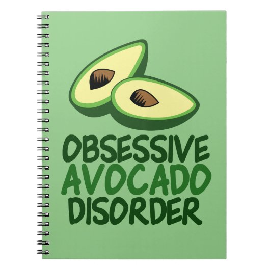 Funny Avocado Lover Green Notitieboek (Voorkant)