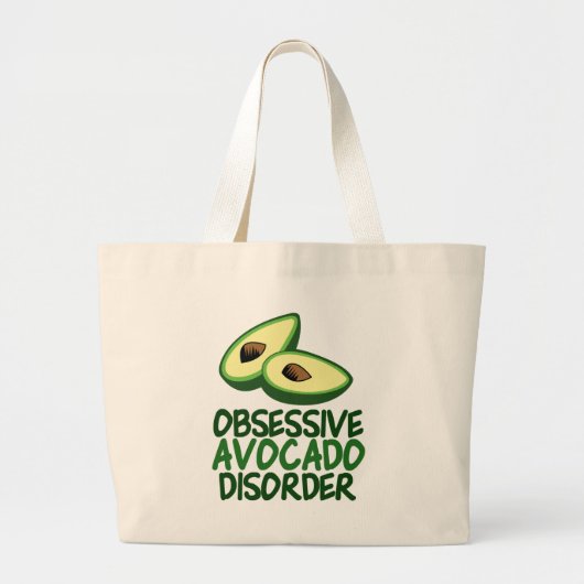 Funny Avocado Lover Grote Tote Bag (Voorkant)
