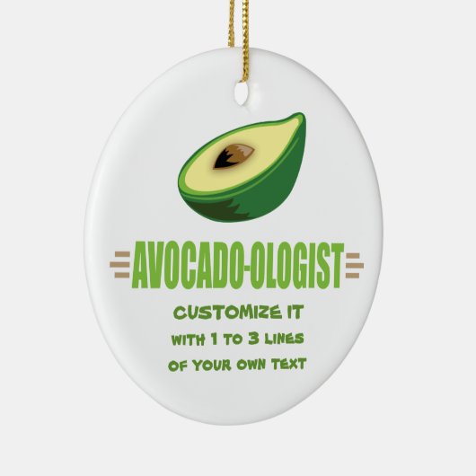Funny Avocado Lover Keramisch Ornament (Rechts)
