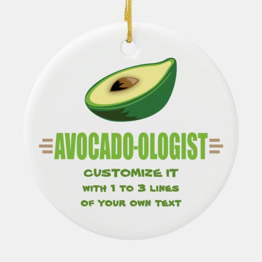 Funny Avocado Lover Keramisch Ornament (Achterkant)