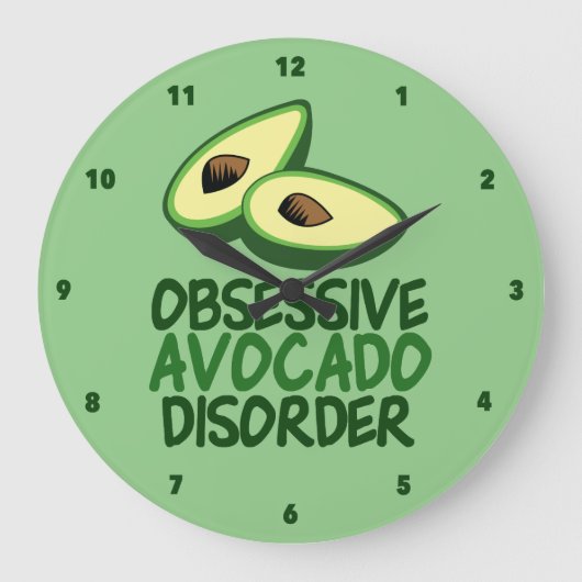 Funny Avocado Lover Kitchen Grote Klok (Voorkant)