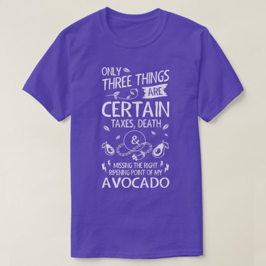 Funny Avocado Lover T-shirt (Design voorkant)