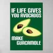 Funny Avocado Make Guacamole Joke Poster (Voorkant)