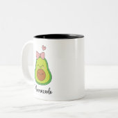 Funny Avocado Mamacado Tweekleurige Koffiemok (Voorkant links)