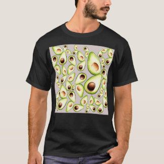 Funny avocado met grijze achtergrond t-shirt