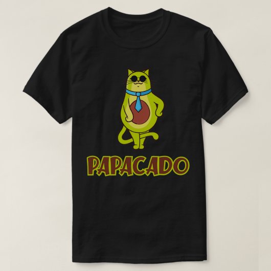 Funny Avocado Papacado Vegan Vader T-shirt (Design voorkant)