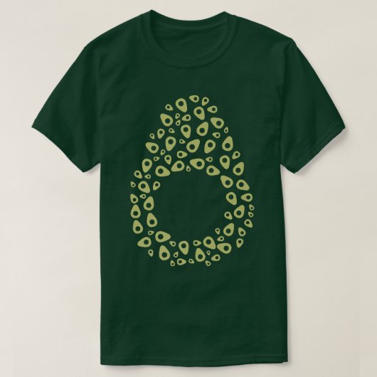 Funny Avocado-patroon T-shirt (Design voorkant)