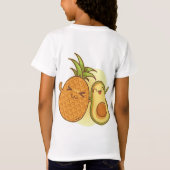 Funny Avocado Pineapple Best Friends BFF Kawaii T-shirt (Achterkant)