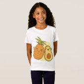Funny Avocado Pineapple Best Friends BFF Kawaii T-shirt (Voorkant volledig)