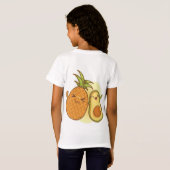Funny Avocado Pineapple Best Friends BFF Kawaii T-shirt (Achterkant volledig)