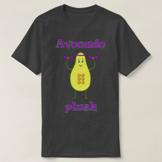Funny Avocado Plush Cute Avocado Workout T-shirt (Design voorkant)