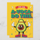 funny avocado positive kawaii fruit lover bedankkaart (Voorkant / Achterkant)