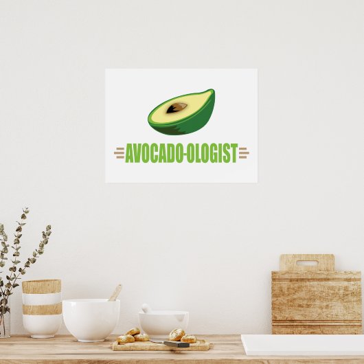 Funny Avocado Poster (Keuken)