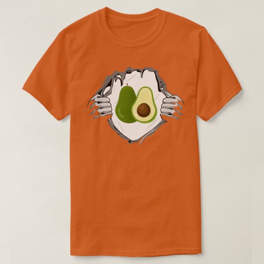 Funny Avocado Ripped Shirt Classic TShirt (Design voorkant)