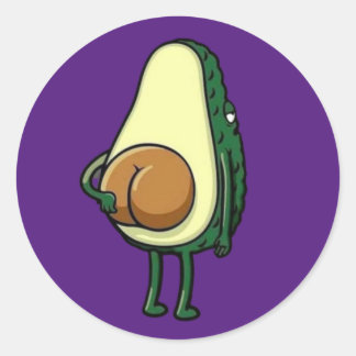 Funny Avocado Ronde Sticker