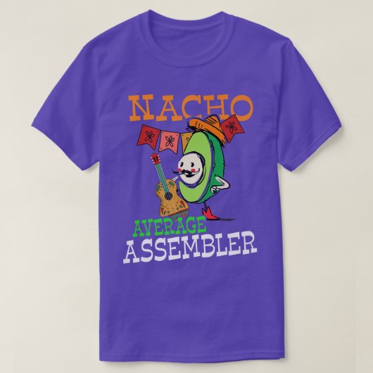 Funny Avocado Sombrero Fiesta Nacho Gemiddelde Ass T-shirt (Design voorkant)