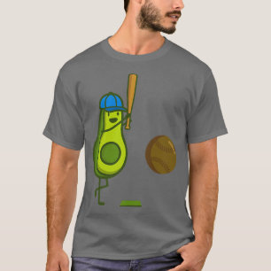Funny Avocado speelt honkbal T-shirt