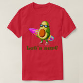 Funny Avocado Surfing 40 T-shirt (Design voorkant)