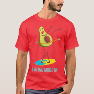 Funny Avocado Surfing 42 T-shirt