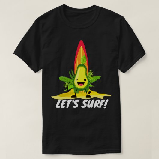 Funny avocado surfing 56 t-shirt (Design voorkant)