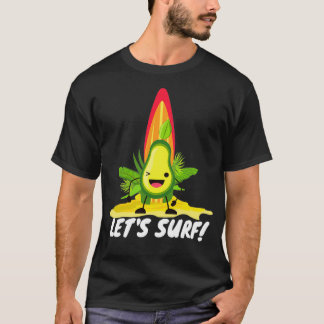 Funny avocado surfing 56 t-shirt