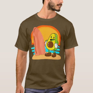 Funny Avocado Surfing 64 T-shirt