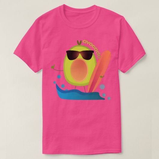 Funny Avocado Surfing Cute Funny Avocado T-shirt (Design voorkant)