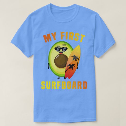 Funny Avocado Surfing gift voor minnaar surf 1 T-shirt (Design voorkant)