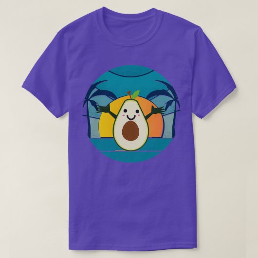 Funny Avocado Surfing Letx27s Go Surfing T-shirt (Design voorkant)