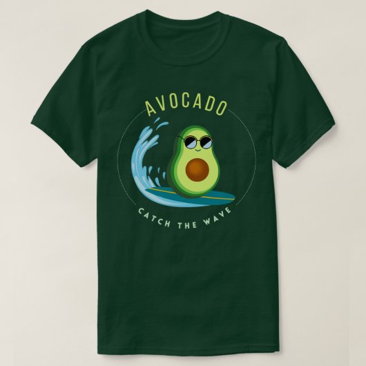 Funny avocado surft avocado vangt golfklasse t-shirt (Design voorkant)