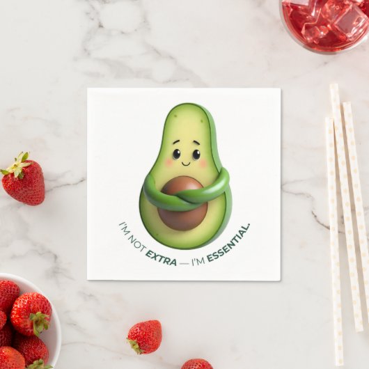 Funny Avocado Tote – I’m Not Extra, I’m Essential Servet (Insitu)