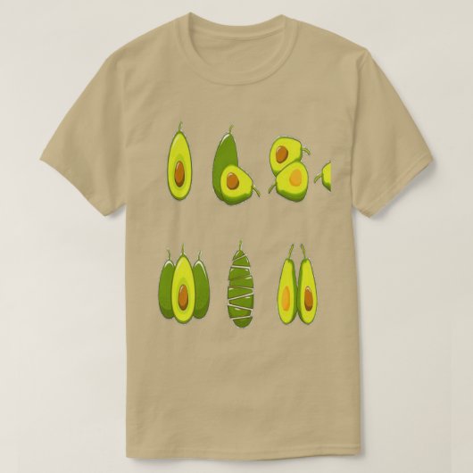 Funny Avocados 17 T-shirt (Design voorkant)