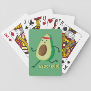 Funny Avocardio Running Fitness Pokerkaarten