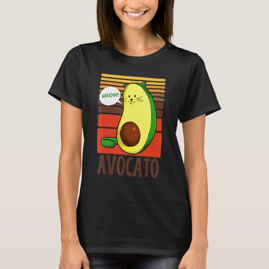 Funny Avocato ca voor katten T-shirt (Voorkant)