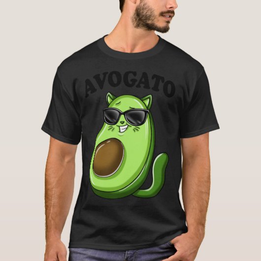 Funny Avogato Cool Glasses Teens Avocado Cat Women T-shirt (Voorkant)