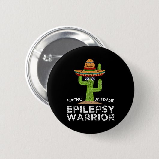 Funny Awareness Epilepsy Warrior Ronde Button 5,7 Cm (Voorkant /achterkant)