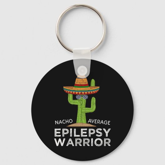 Funny Awareness Epilepsy Warrior Sleutelhanger (Voorkant)