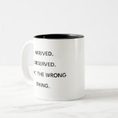 Funny Awesome Trendy coworker joke Tweekleurige Koffiemok (Voorkant links)