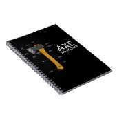 Funny Ax Humor Hatchet Woodworking Ax Throwing Notitieboek (Rechterzijde)