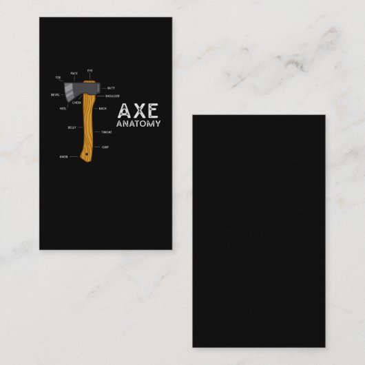 Funny Ax Humor Hatchet Woodworking Ax Throwing Visitekaartje (Voorkant / Achterkant)