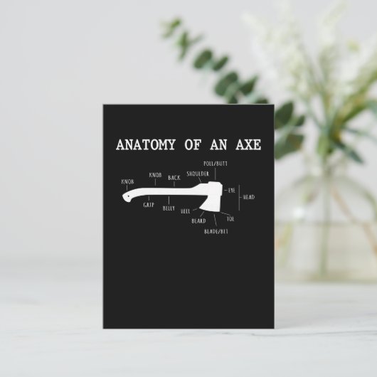 Funny Ax Throwing Anatomy Hatchet Lumberjack Briefkaart (Staand voorkant)