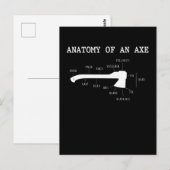 Funny Ax Throwing Anatomy Hatchet Lumberjack Briefkaart (Voorkant / Achterkant)