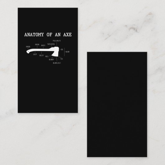 Funny Ax Throwing Anatomy Hatchet Lumberjack Visitekaartje (Voorkant / Achterkant)