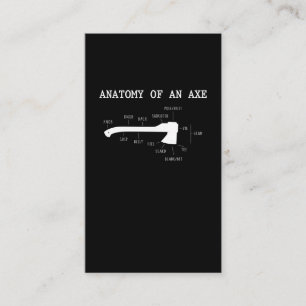 Funny Ax Throwing Anatomy Hatchet Lumberjack Visitekaartje