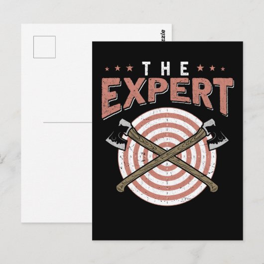 Funny Ax Throwing Expert Hatchet Woodworker Briefkaart (Voorkant / Achterkant)